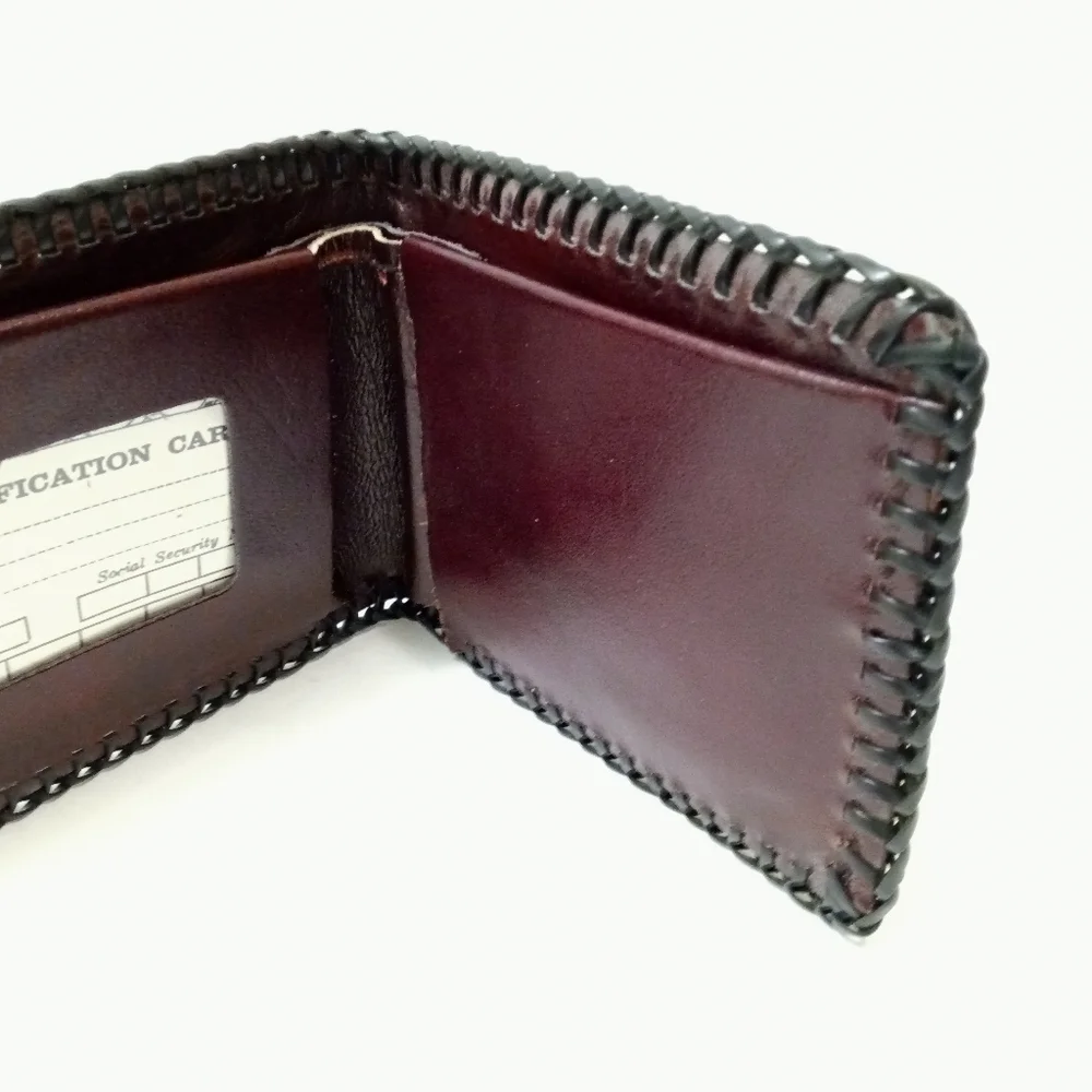 NOS Vintage Western Handtooled & Handcrafted Leather Wallet
